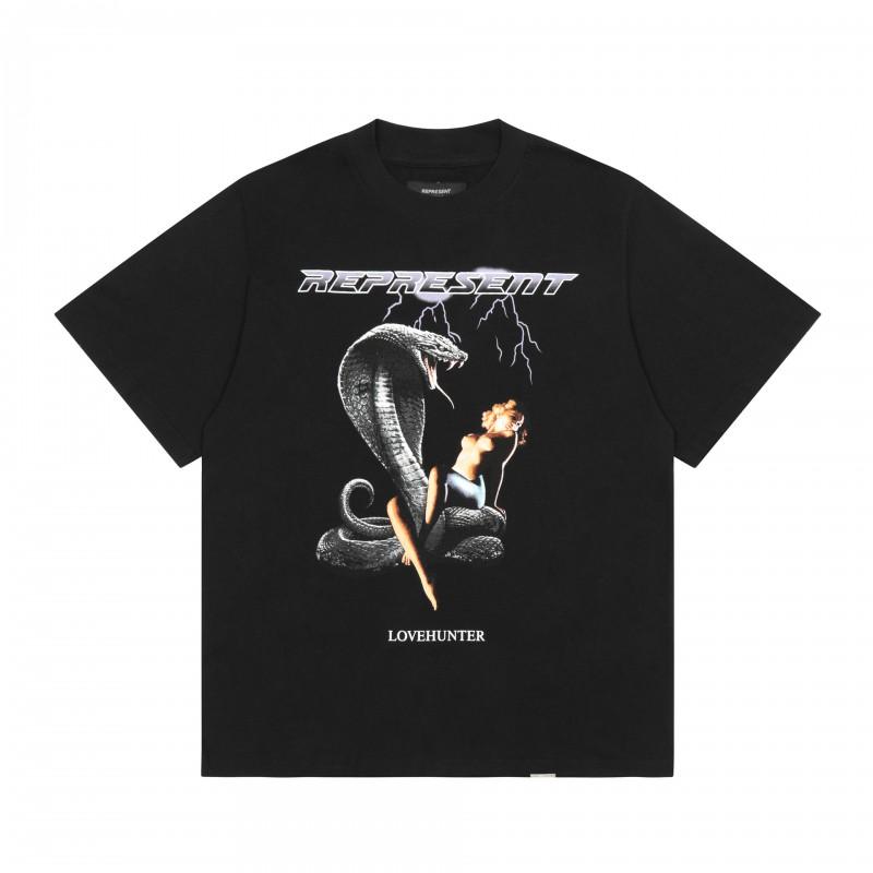 Mens Oversized Vintage Washed Cotton T-Shirt With Cartoon Animal Print Streetwear Loose Fit Short Sleeve Tee