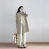 Women's 2025 Spring Petite Mid-Length Casual Trench Coat