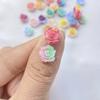50Pcs New Cute Resin Mini Colorful Little Flowers Series Flat Back Manicure Parts Embellishments For Hair Bows Accessorie