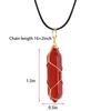 Natural Gemstones Pendant Wire Wrapping Carnelian Necklace Jewelry Decorations Crystal Agate Gift for Women Man
