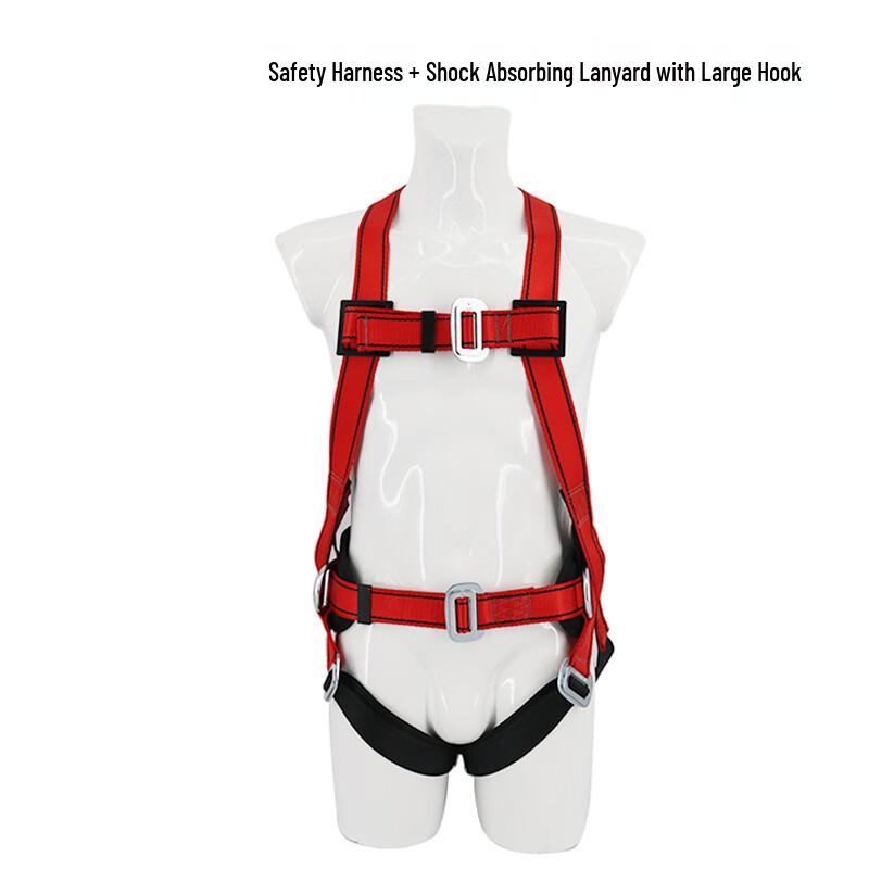 OLOMM High-Altitude Safety Harness with Lanyard One Size Fits All