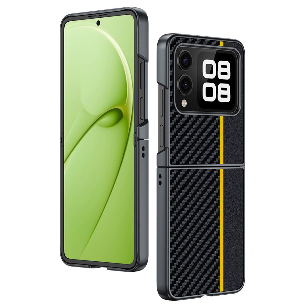 Applicable to Huawei novaflip mobile phone case Carbon fiber Kevlar pattern anti-drop ultra-thin novaflipS protective case