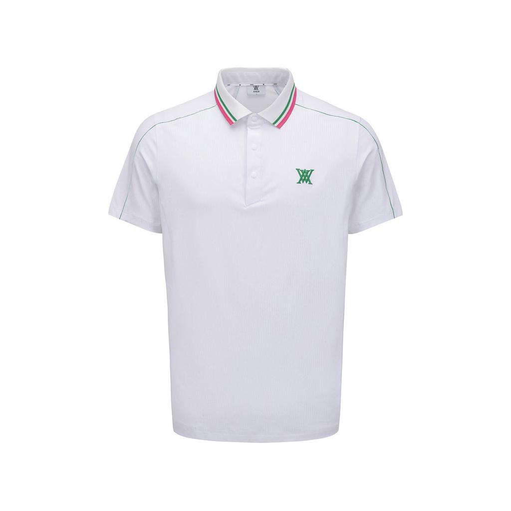 Anew Golf Men Sm Knit Collar Short T-Shirt_Wh