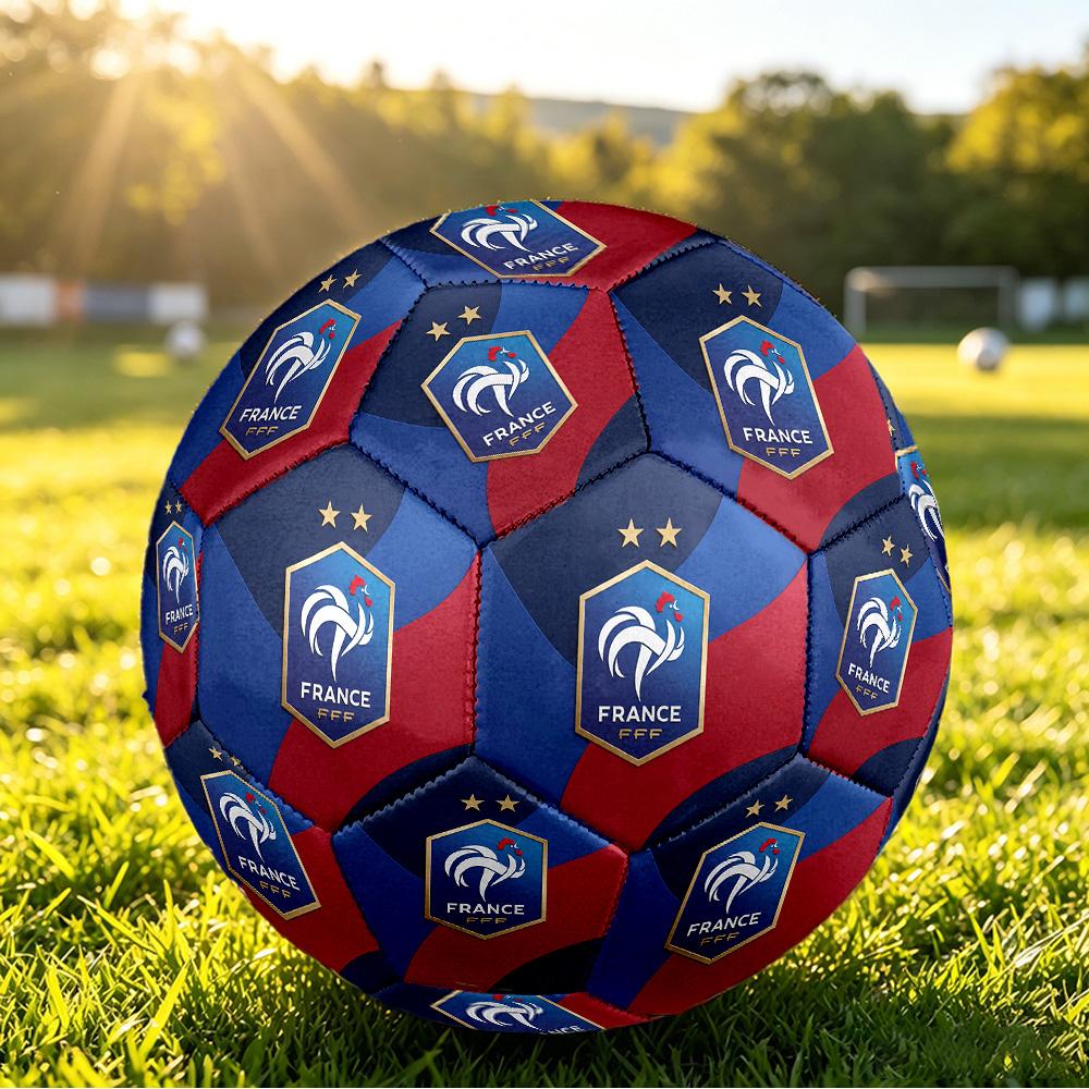 Pallone da Calcio Misura 5 Stampato France Football Resistente all'Usura Standard per Allenamento Adulti Regalo per Fan per Partite Sportive Indoor Outdoor