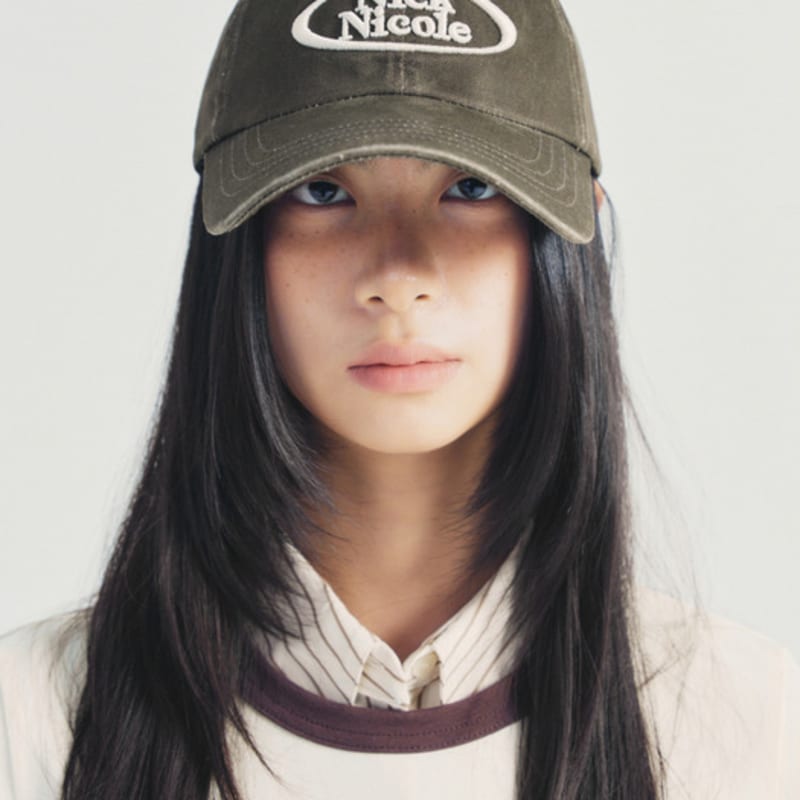 NICK&NICOLE NICOLE SEOUL CIRCLE BALL cap_VINTAGE KHAKI