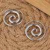 Spiral Earrings, Simple Rustic Handmade Tribal Thick Spiral Hoop Swirl Coil Women or Men Earrings