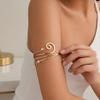Spiraalvormige Bovenarm Manchet Armband, Minimalistische Strass Spiraal Open Arm Manchet Armband, Verstelbare Armband Sieraden