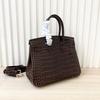 Eerste laag koeienleer krokodillenpatroon 2025 nieuwe lederen dameshandtas zakelijke forens handtas schouder schoudertas