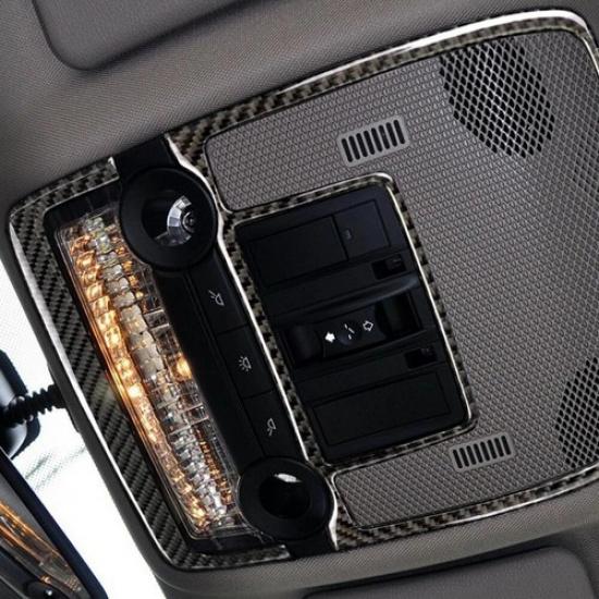 Car Roof Front Reading Light Frame Lamp Trim Carbon Fiber For BMW X5 E70 X6 E71