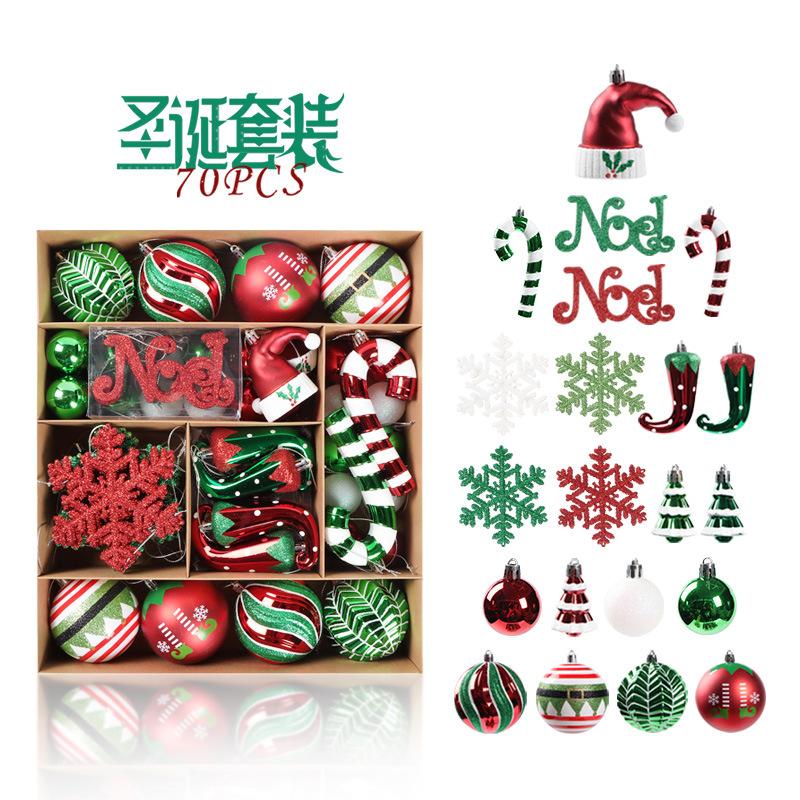 

Large Size 70-Pcs Christmas Tree Pendants Painted Christmas Ball Ornaments for Holiday Birthday Parties Home Decorations Other