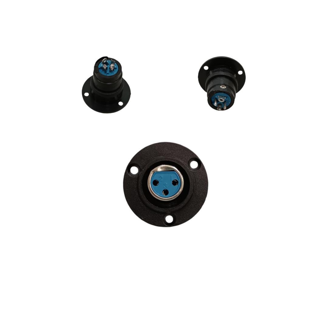 Aviation 3/4-Core Male-Female Straight Connector Plug, 3-Pin Socket