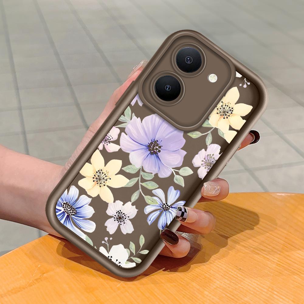 Weiches Silikon-Quadratleiter-Druckmuster-Telefongehäuse Vollständige Abdeckung Kamera Stoßfeste Schutzgummihülle für Vivo