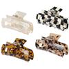 4Pcs Hair Claw Clips, Acetate Hair Banana Barrettes, French Butterfly Jaw Clips, Mermaid Color Crab Hairpin, Leopard Print Stylish Hair Accessories F