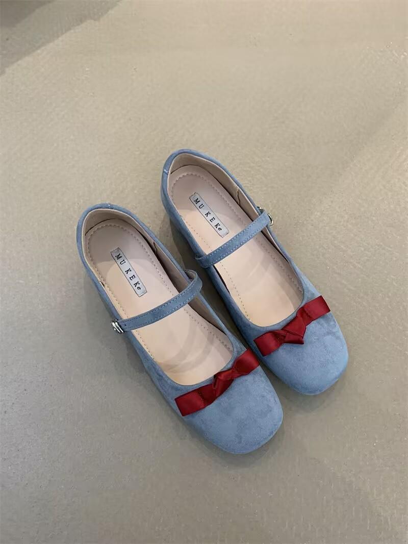 

Универсальные туфли-лодочки с круглым носком женские 2025 новые на все четыре сезона с бантом на скрытой платформе Мэри Джейн 39