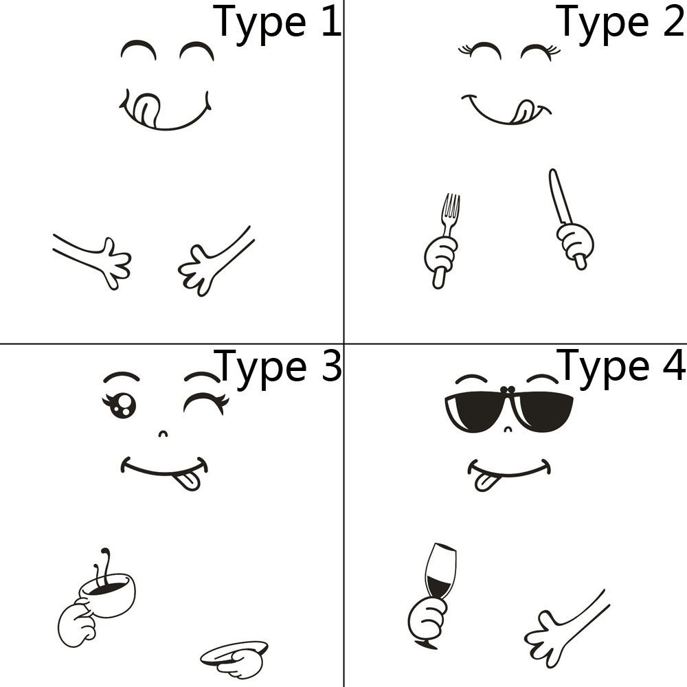 Vinyl Cute Kitchen & Dining Refrigerator Decal Wallpaper Home Decor Fridge Sticker