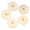 Set of 20 Uncolored Wooden Tops, Can Be Colored, DIY Kit, Natural Wood, Hand-Cranked, Traditional Play, Fun