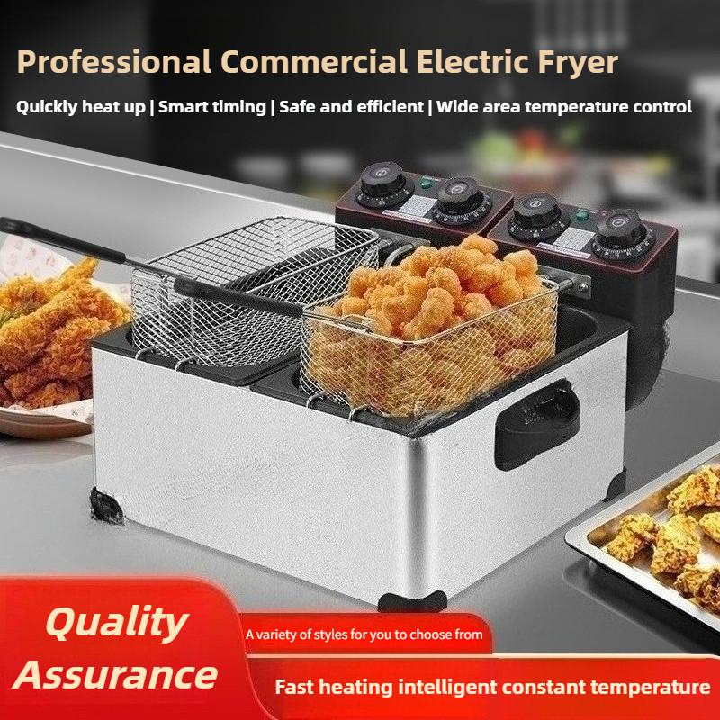 Kitchen Large Capacity Oil Fryer Constant Temperature Fried Chicken Frying Machine Professional Commercial Electric Fryer