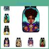 Mochila Escolar Afro Africana Vibrante Para Meninas Negras Legais Com Padrões de Desenhos Animados