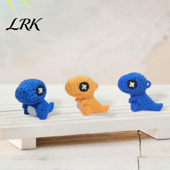 Blue Dinosaur Pendant Keychain Pendant, 3D Printed Mini Unique Gift Knitted Texture Design Keyring for Keys Backpacks Gifts Backpack Charm