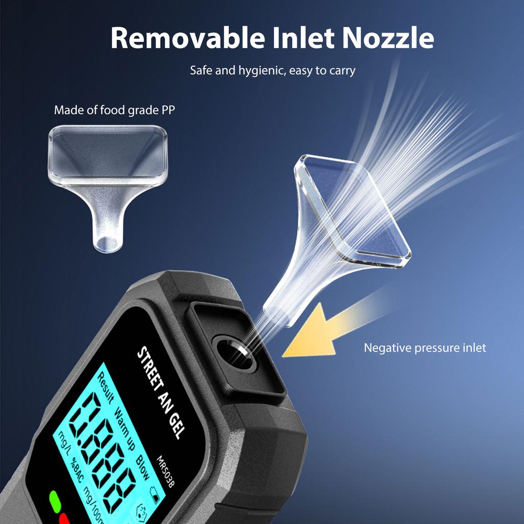 Portable Alcohol Tester Professional High Accuracy Smart Detection with LCD Display