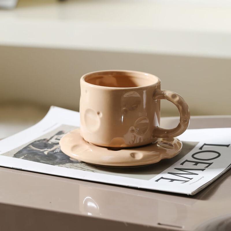 Ceramic Coffee Mug and Saucer Set