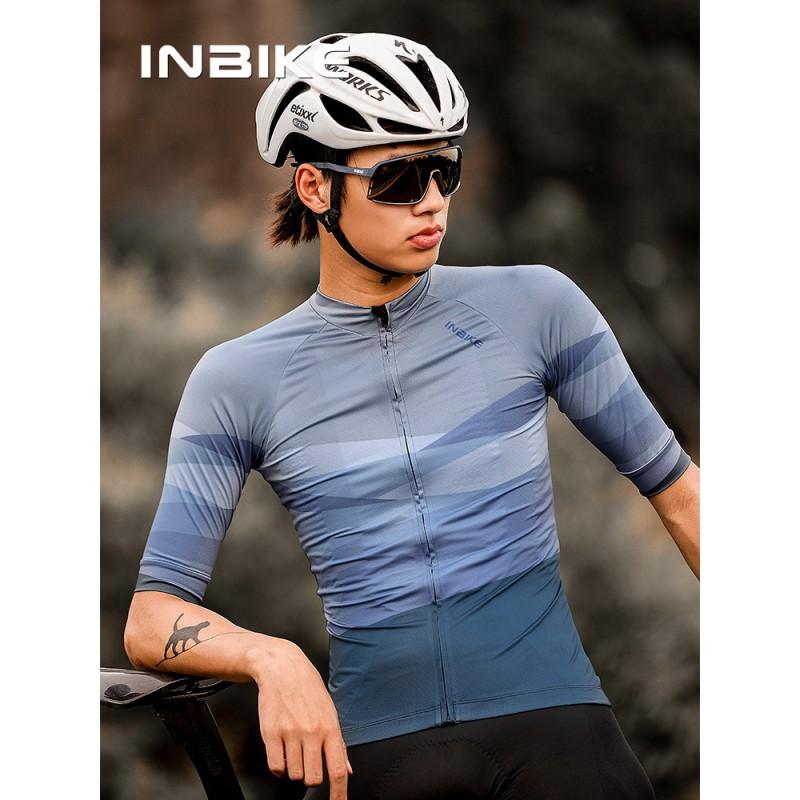 Mens Quick-Dry Cycling Jersey Breathable Short Sleeve Top Road Bike Riding