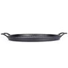 ZISIZ 28cm Cast Iron Striped Grill Pan with Double Handles