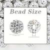 50pcs White 10mm Rhinestone-Encrusted Polymer Clay Beads for DIY Bracelets & Necklace Decorations - Sparkling Round Craft Beads