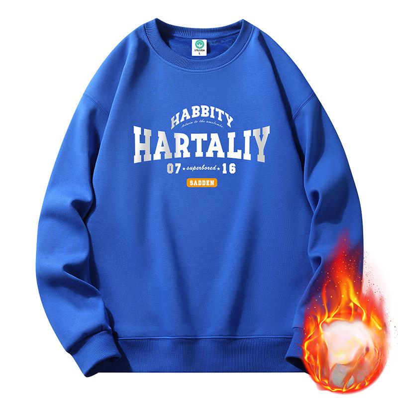 Sweter z okrągłym dekoltem Męski Uczniowie Nowy Aksamitny Trend Luźna Koszula Bazowa Para Codzienny Wszechstronny Top