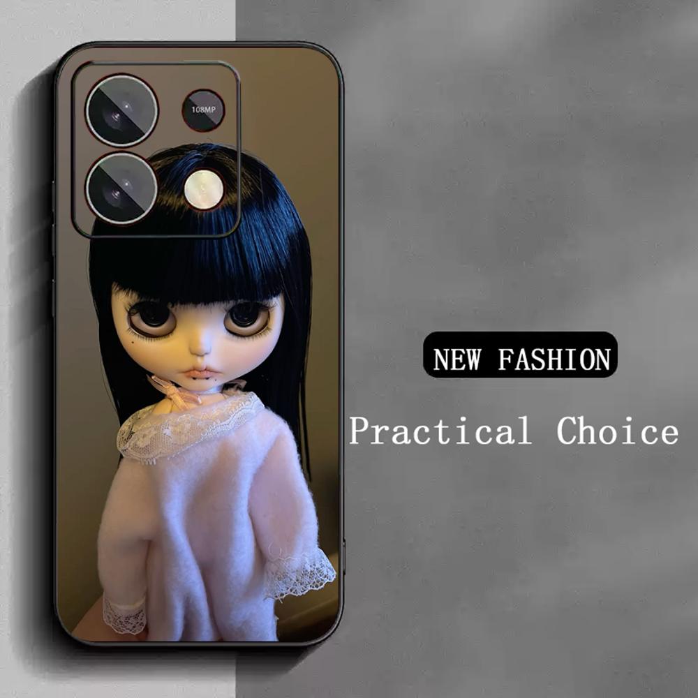 Blythe Cute doll fashion pattern design Phone Case For Redmi Note 14 13 12 11 Pro Plus S 5G 14C A3 Soft Black Phone Cover
