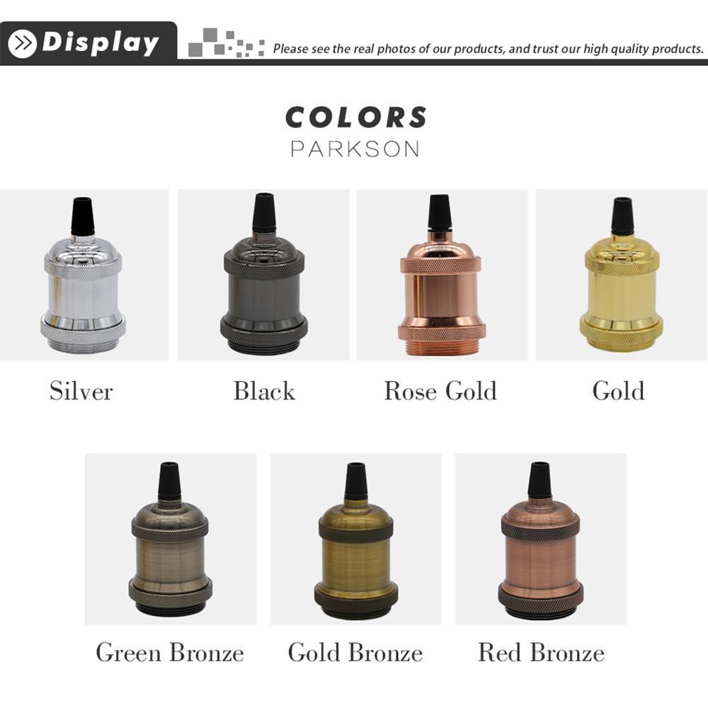 E27 Retro Ceiling Pendant Lights Base Vintage Chandelier Hanging Lamps Holder Bedroom Industrial Loft Indoor Lighting Decor