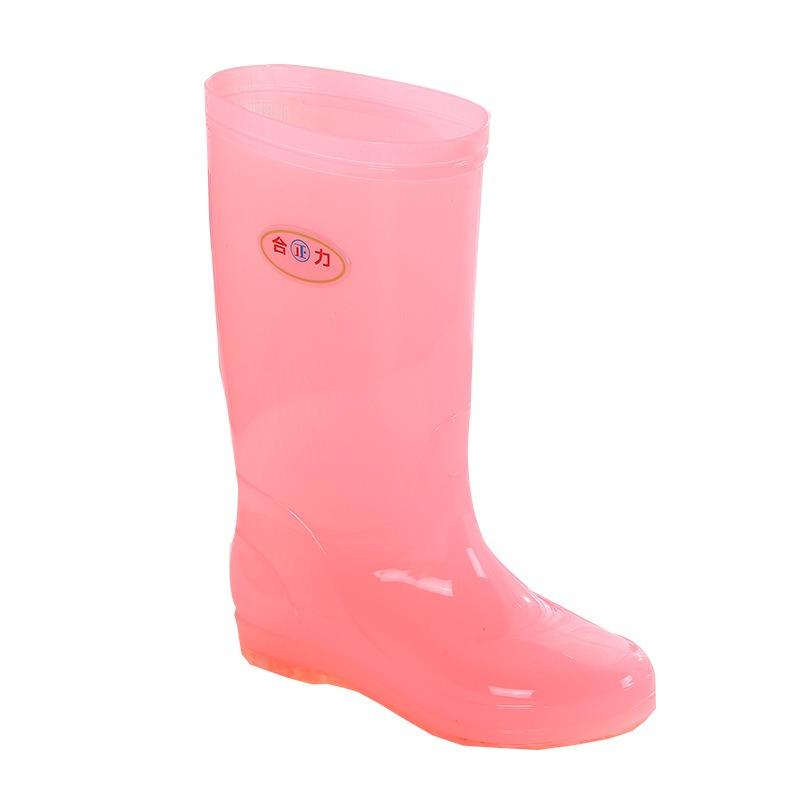 Long rain boots women's fashion rain shoes women's adult no lining high tube waterproof shoes quick-drying rubber shoes summer