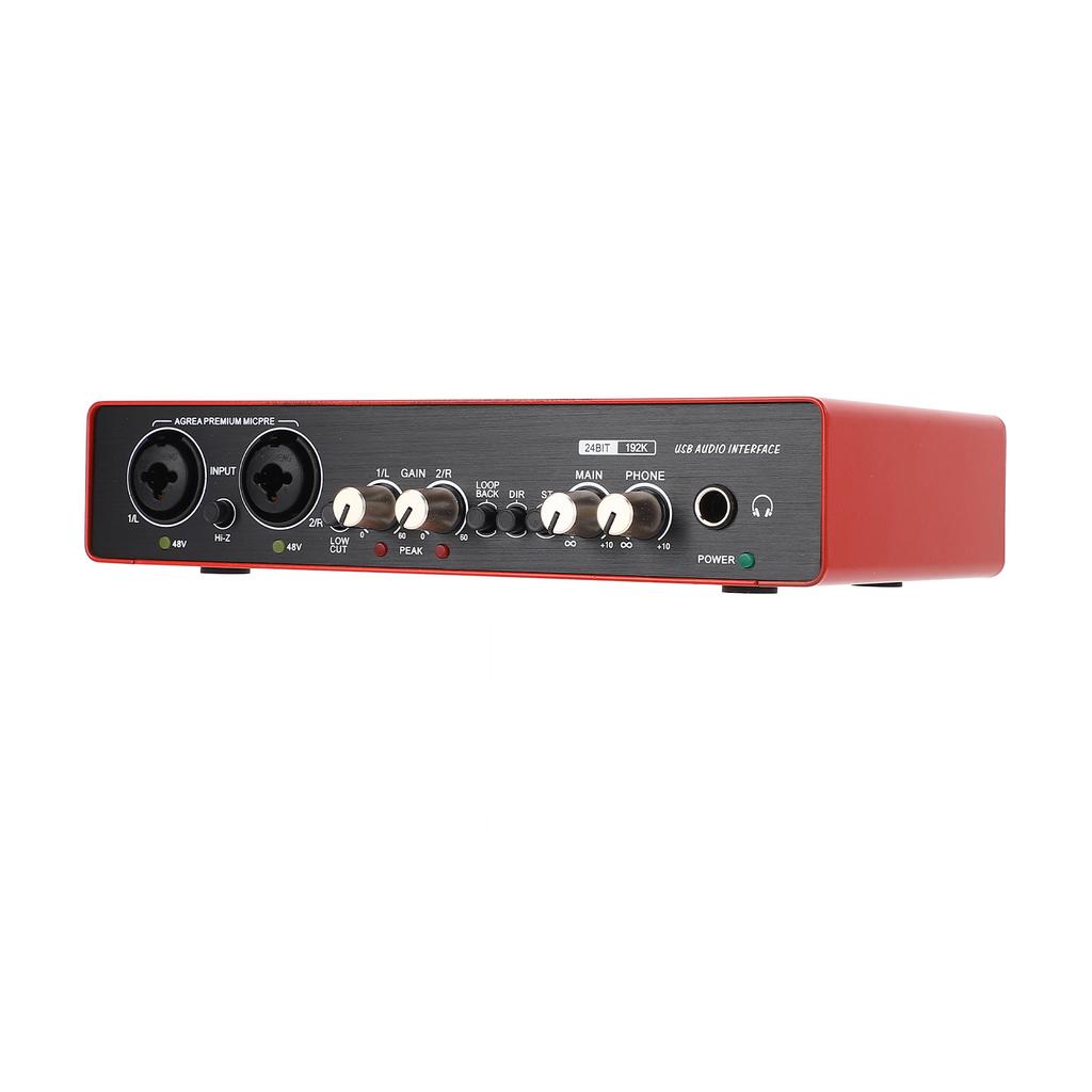 USB Live Sound Card Red Mini Usb Digital Mixing Computer Guitar Mobile Phone Recording Live Singing Sound Card