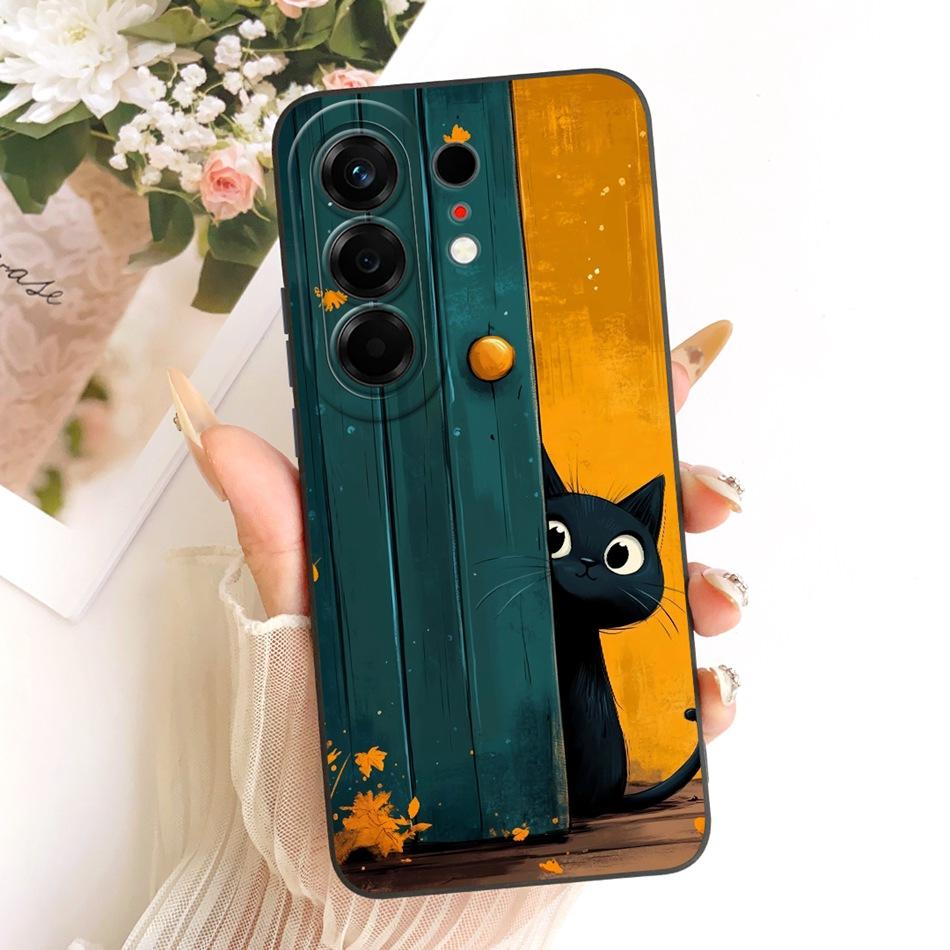 For Tecno Camon 50 4G 2026 Cute Cat Flower Cartoon Phone Case For Tecno Camon50 4G Shockproof Soft Silicone Covers Bumpers