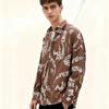 Spring Men's Striped Letter Design Simple Long Sleeved Shirt Trendy Casual Loose and Trendy Youth Versatile Men's Shirts