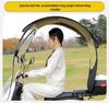 Detachable Electric Car & Motorcycle Umbrella: Rainproof & Windproof Sunshade Canopy with Quick Release, Cartoon Design