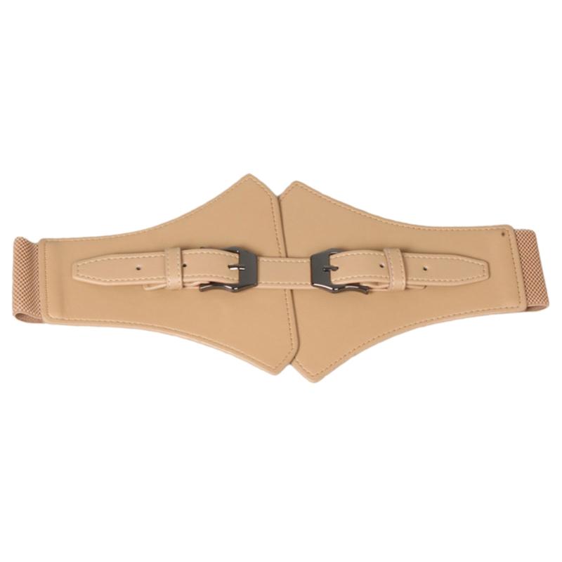 Corset PU Leather Cummerbunds Strap Belts for Women Banquet Elastic Tight High Waist Slimming Body Shaping Girdle Belt