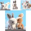 Cute Plush Bunny Keychain Pendant Fluffy White Rabbit Doll Backpack Decoration Gift For Girls