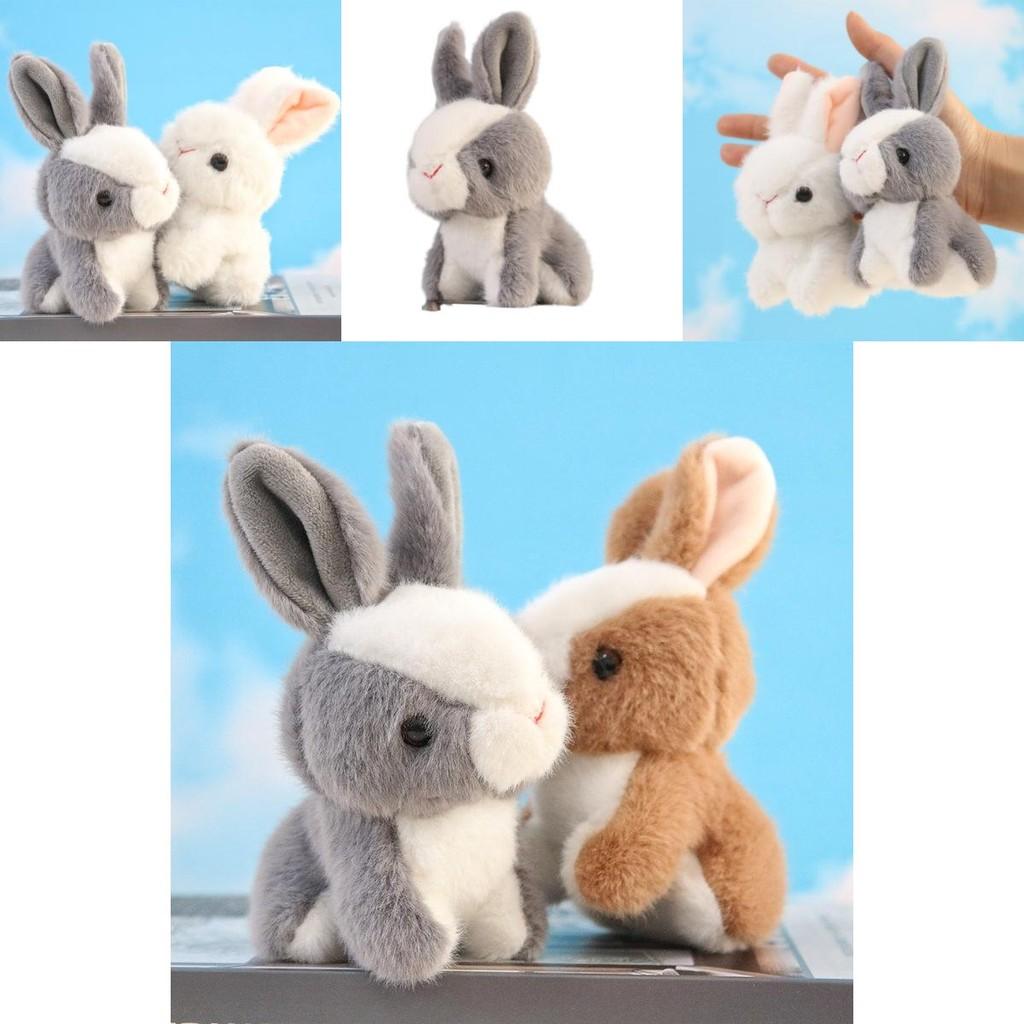 Cute Plush Bunny Keychain Pendant Fluffy White Rabbit Doll Backpack Decoration Gift For Girls