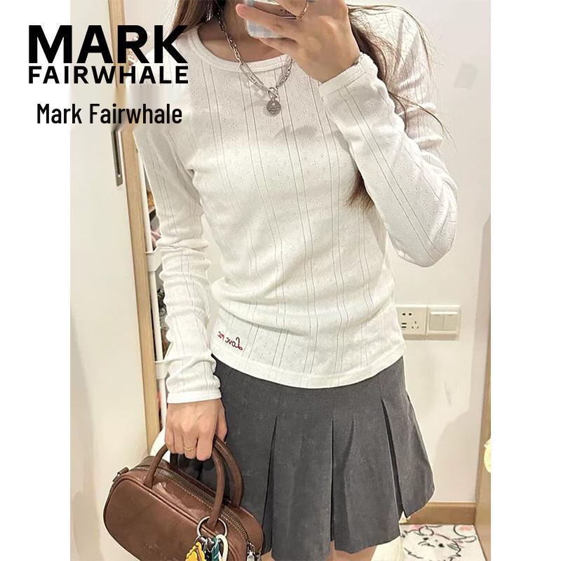 Mark Fairwhale Women's Slim Fit Crew Neck Long Sleeve T-Shirt