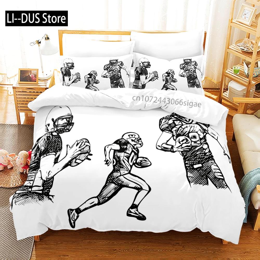 Fußball Bettwäsche Set Einzelbett Twin Full Queen King Size Sport Bettwäsche Set Aldult Kinder Schlafzimmer Bettbezug Sets 3D Druck 012
