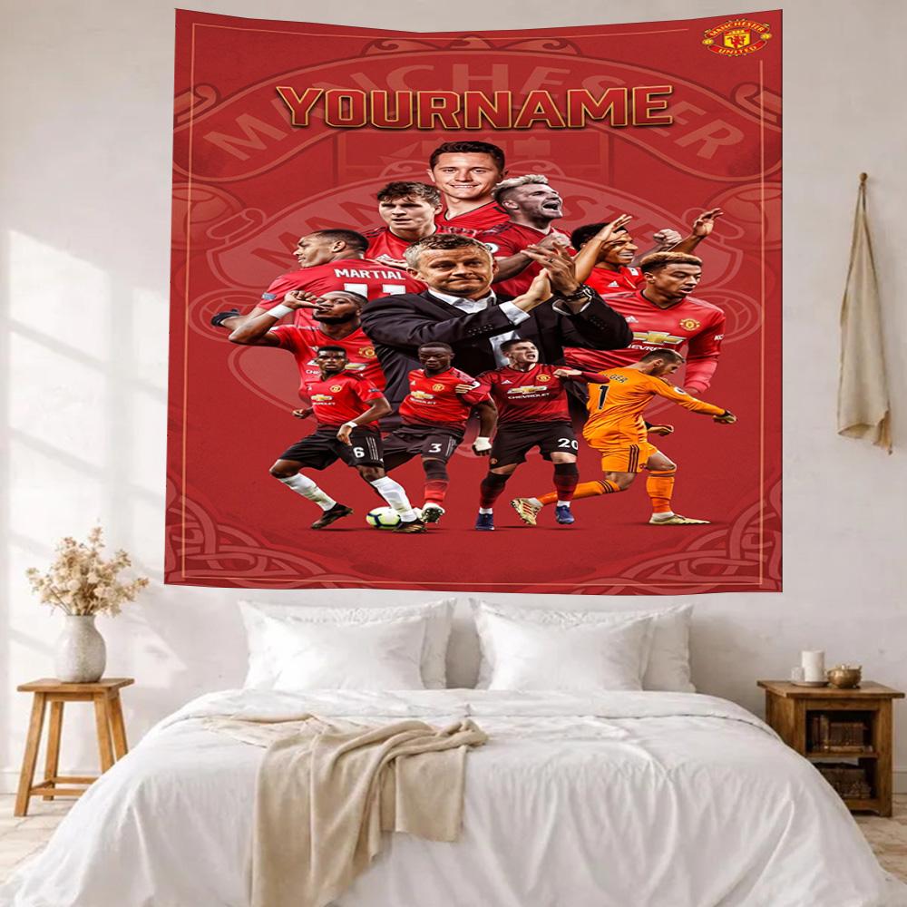 Manchester Custom Your Name Wall Decor Tapestry Art For Pet Memorial Birthdaywedding Party Backdrop Family Gift