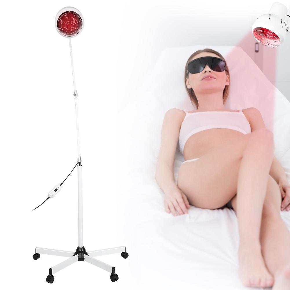 275W Floor Stand Infrared Heating Therapy Lamp Muscle Pain Relief Skin Care Light