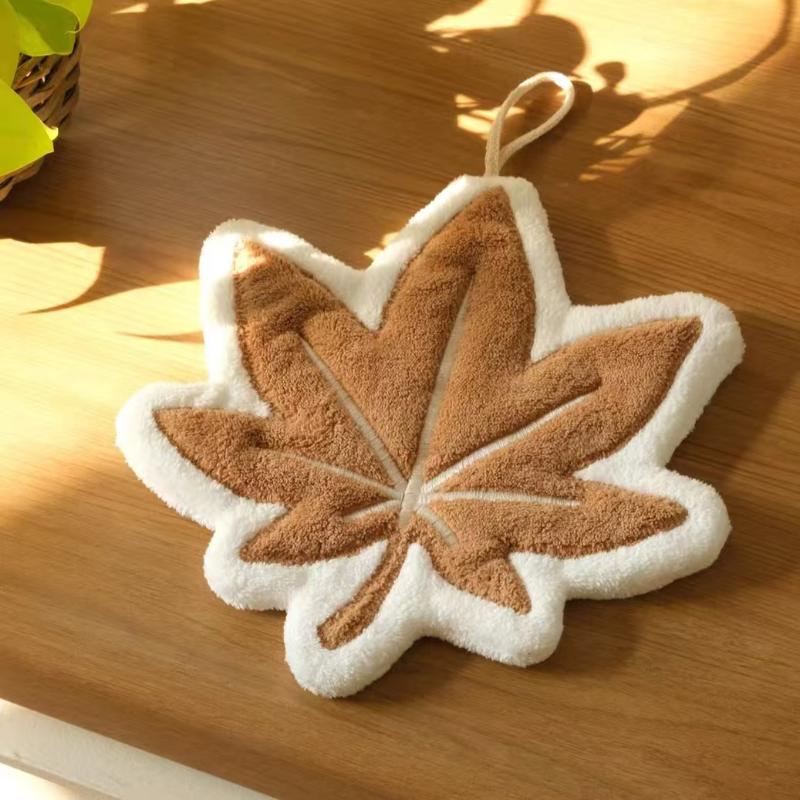 

Cute Hazelnuts Pumpkin Shape Super Water-Absorbing Soft Hand Towel For Bathroom Kitchen Washing Hands Cloth Convenient Hanging 4