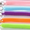 Spiral Spring Coil Spring Hook Key Hooks Anti-lost Lobster Clasp Stretch Spring Coil Keyring