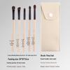 5/8-Piece Eye Brush Set: Pony Hair Blending, Luminous Wood Handle, Slanted Eyebrow, Eyeshadow, Concealer Brushes