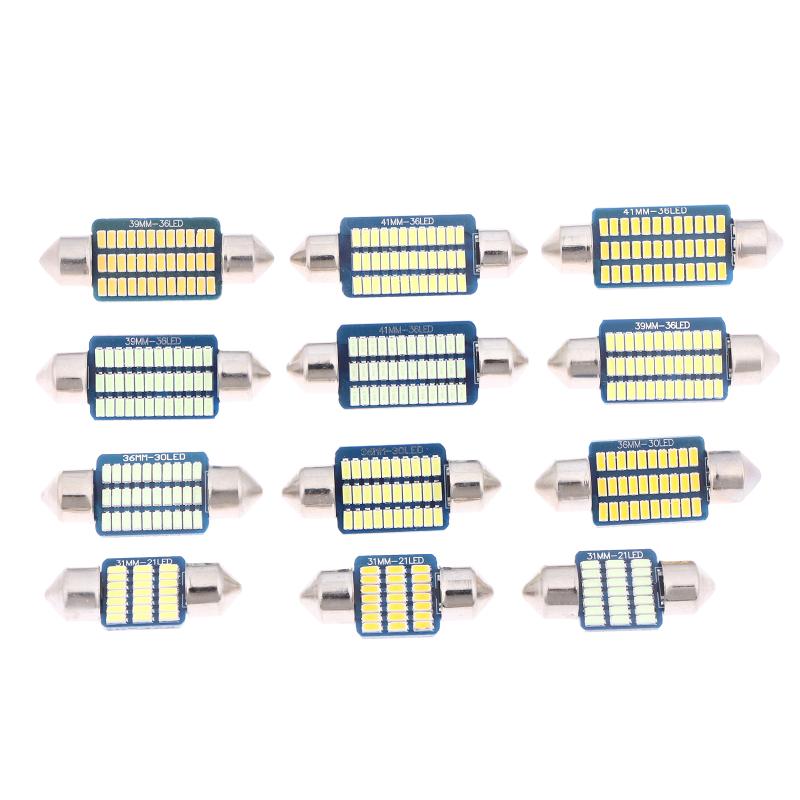 6Pcs C5W Led Bulbs Canbus Festoon Led For Car Interior Dome Trunk License Plate Lights 12V 300Lm 6500K White