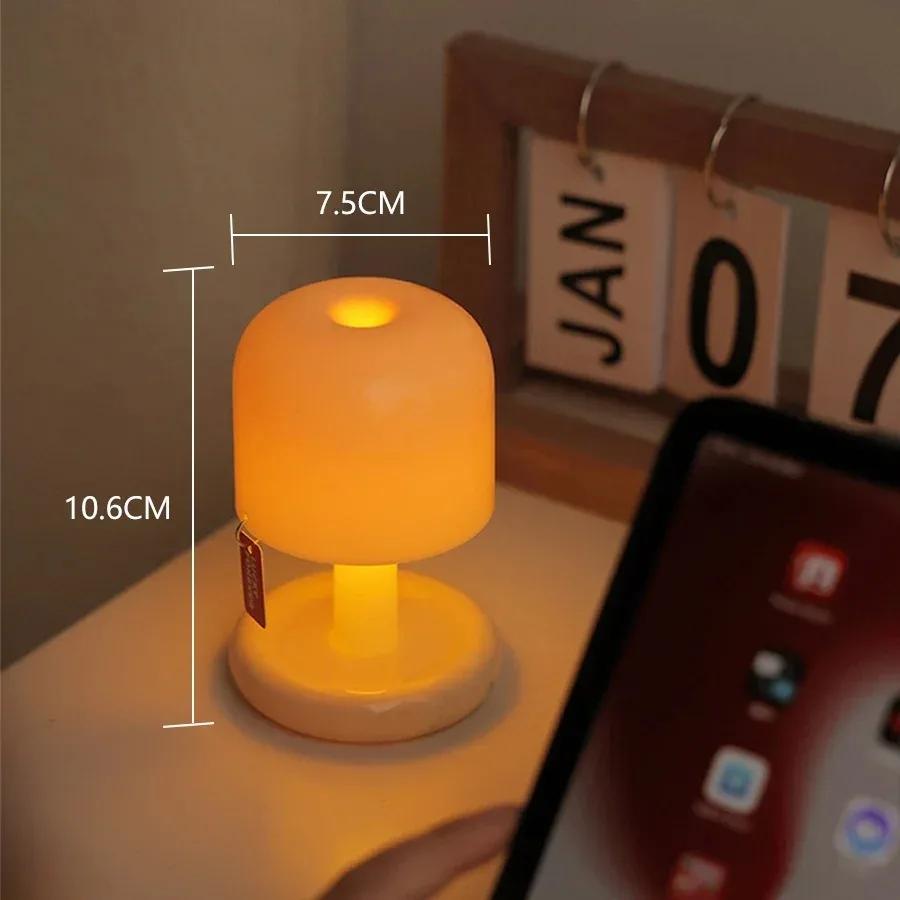 

USB Rechargeable Sunset Night Light LED Table Lamp Mini Desk Bedside Bedroom Bar Room Decor Atmosphere Mood Light Minimalist