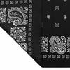 Trifong Bandana Black Unisex Cotton 100% Cotton Cashew Paisley Men's Black 55cm X 55cm