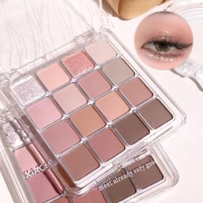 Sechzehnfarbige Sonnenuntergangs-Magie Lidschattenpalette Perlmutt Matt Erdfarben Koreanisches Make-up Lidschatten